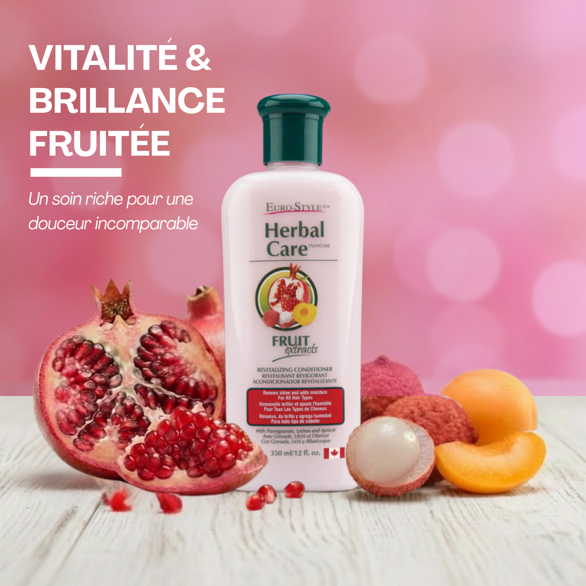 APRÈS-SHAMPOOING REVIGORANT (Extraits de fruits) - 350mL