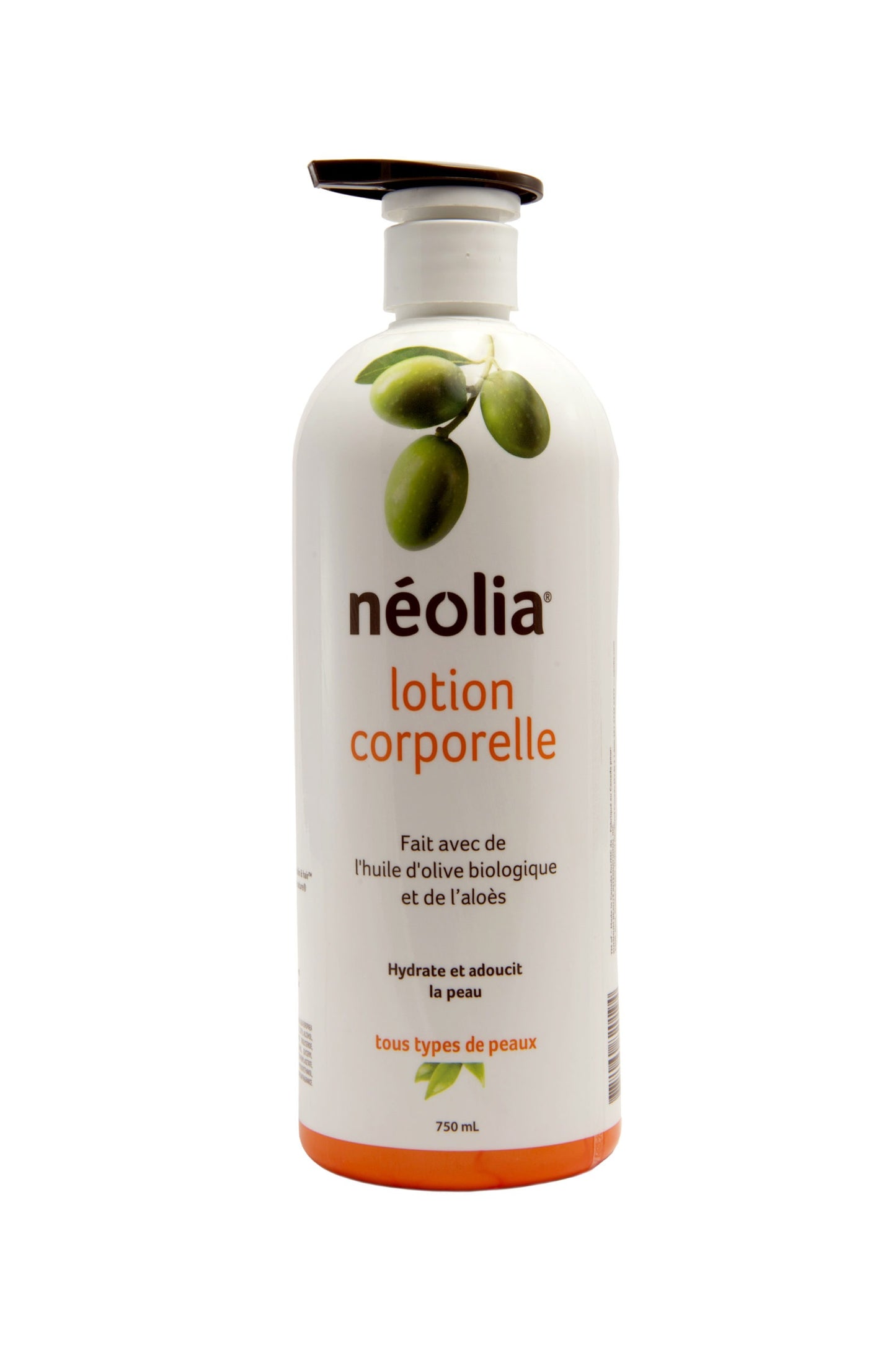 LOTION CORPORELLE ADOUCISSANTE (Huile d'Olive Biologique et Aloès) - 750mL