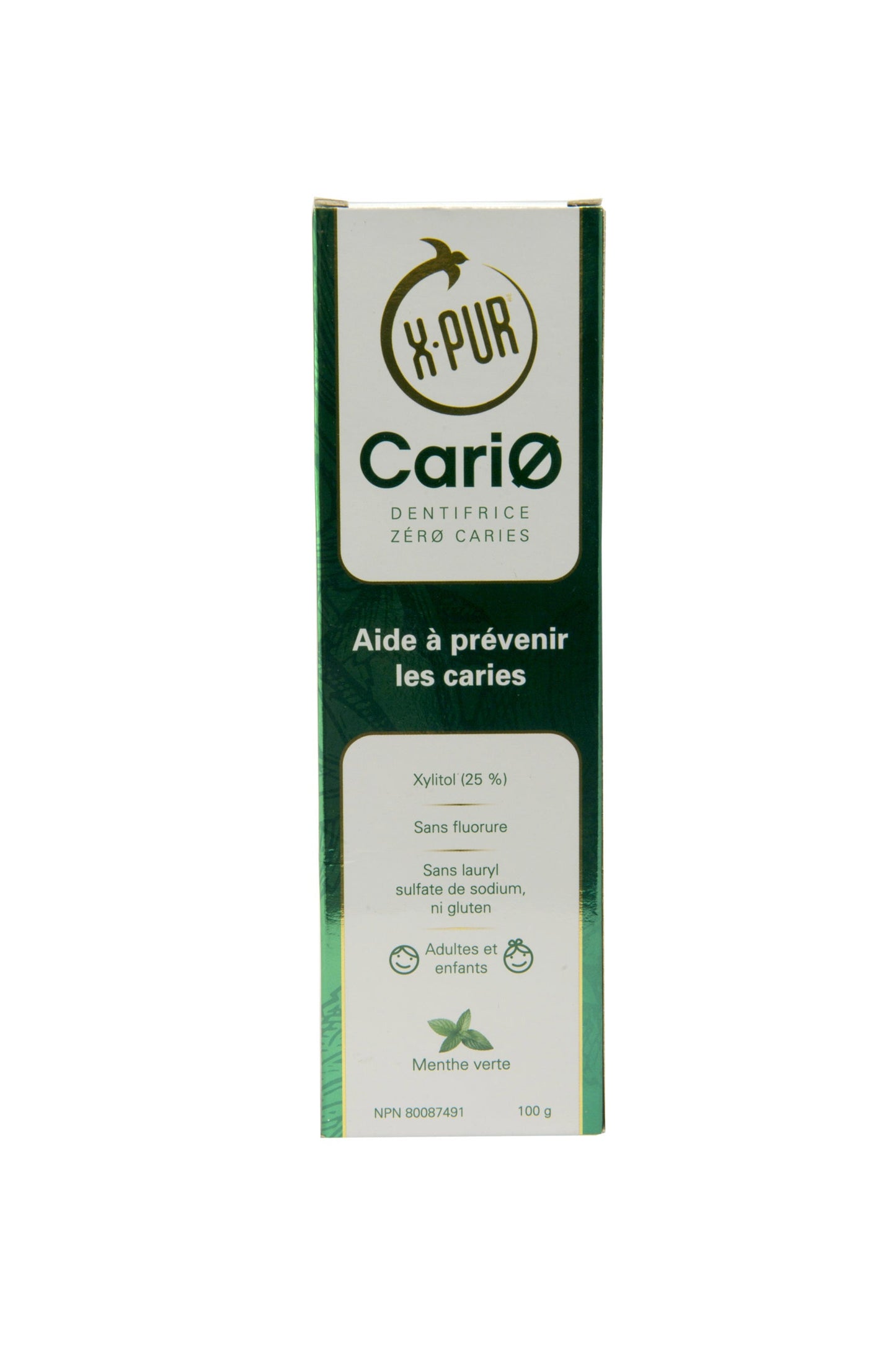 DENTIFRICE Cario 100% NATUREL ANTI-CARIES Saveur à la menthe