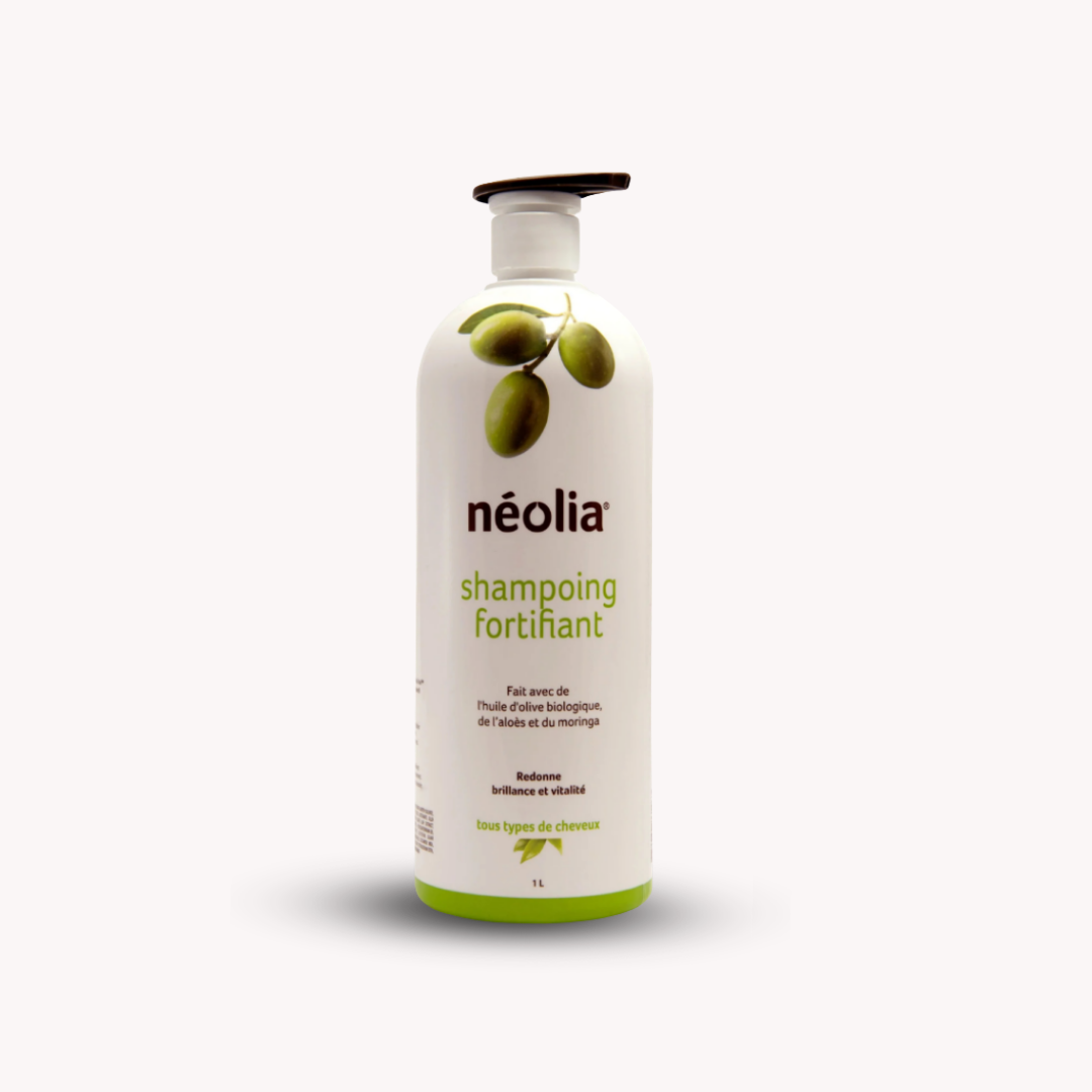 Néolia – Shampooing Fortifiant, Huile d'Olive Bio, Aloès & Moringa, 1L