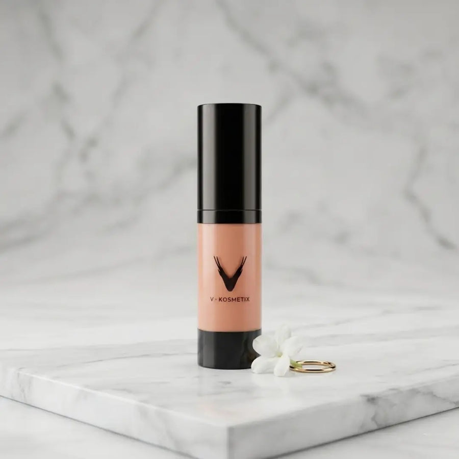 V KOSMETIK - لوشن شفاف ومشرق (اللون: خوخي لطيف)