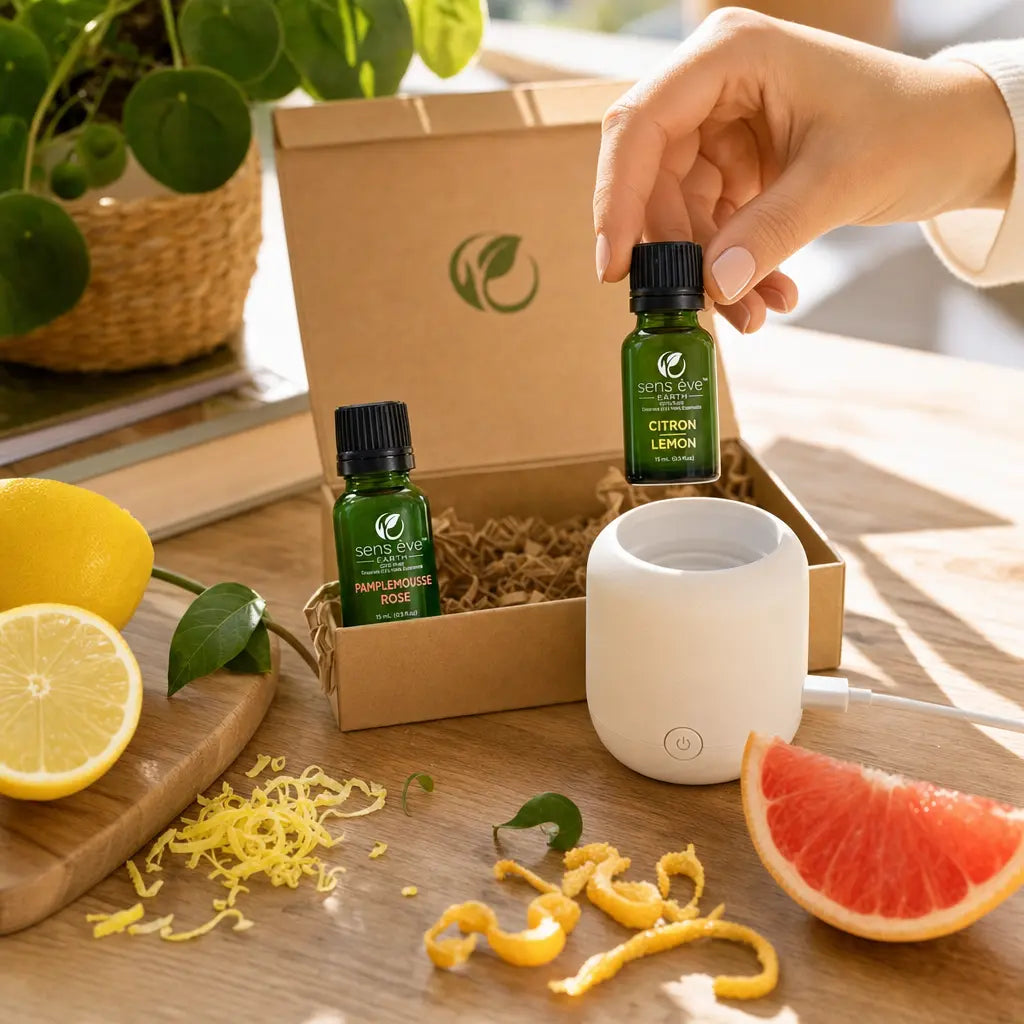 Sens Ēve – Kit Énergie & Concentration, Citron, Pamplemousse, 15ml