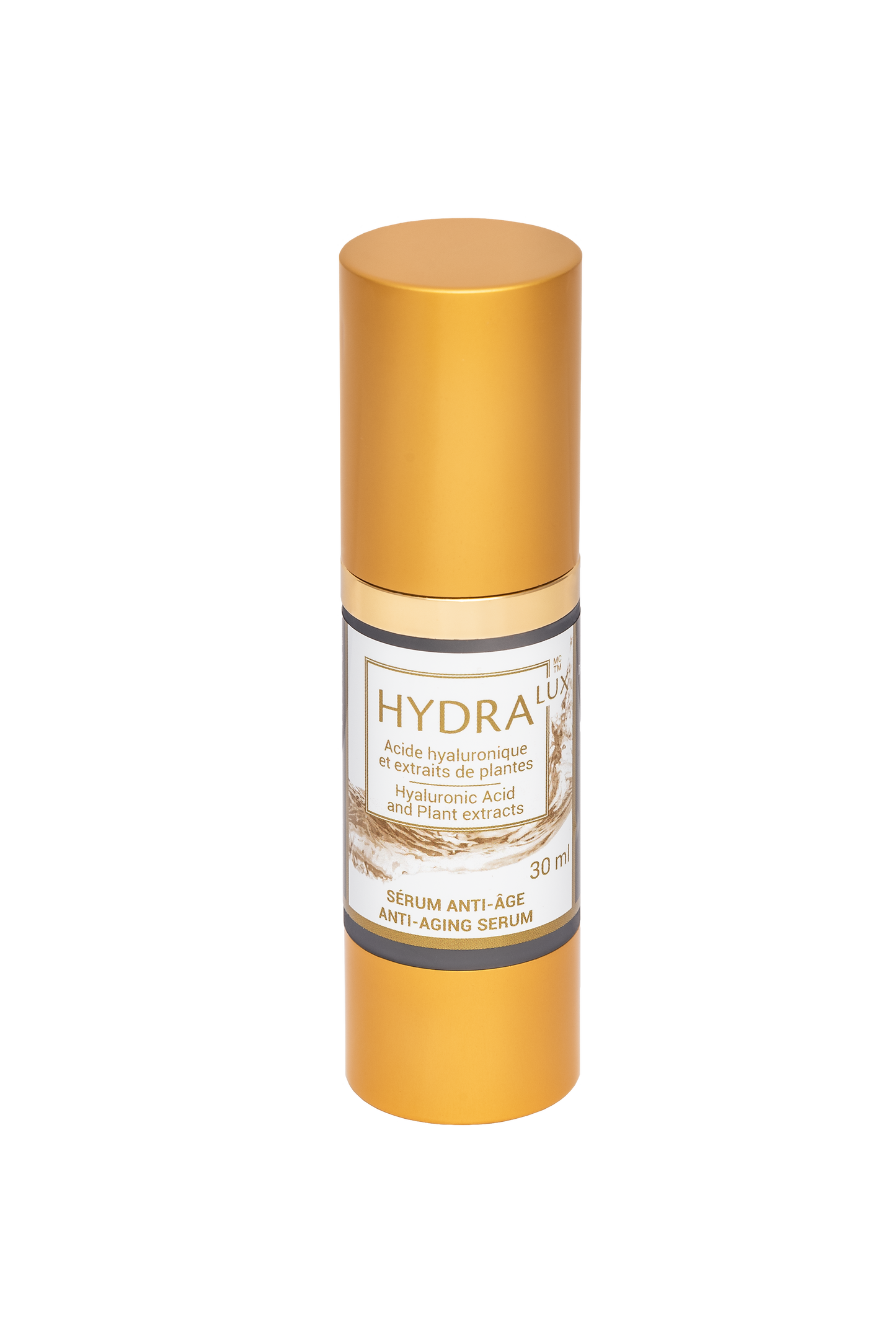 Sérum anti-âge HydraLux (Acide hyaluronique et extraits de plantes) - 30mL